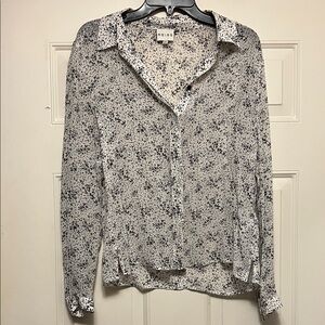 Reiss Women's Monochrome Patterned Button Down Shirt